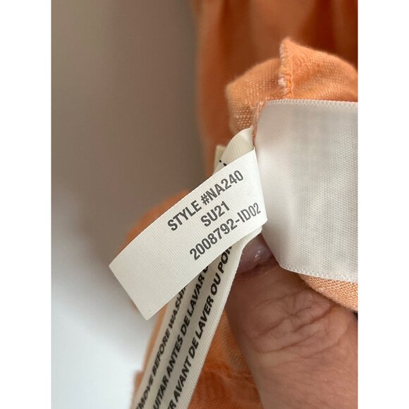 Madewell Linen Blend Allie Mini Babydoll Dress Light Orange Size XS - Picture 9 of 11
